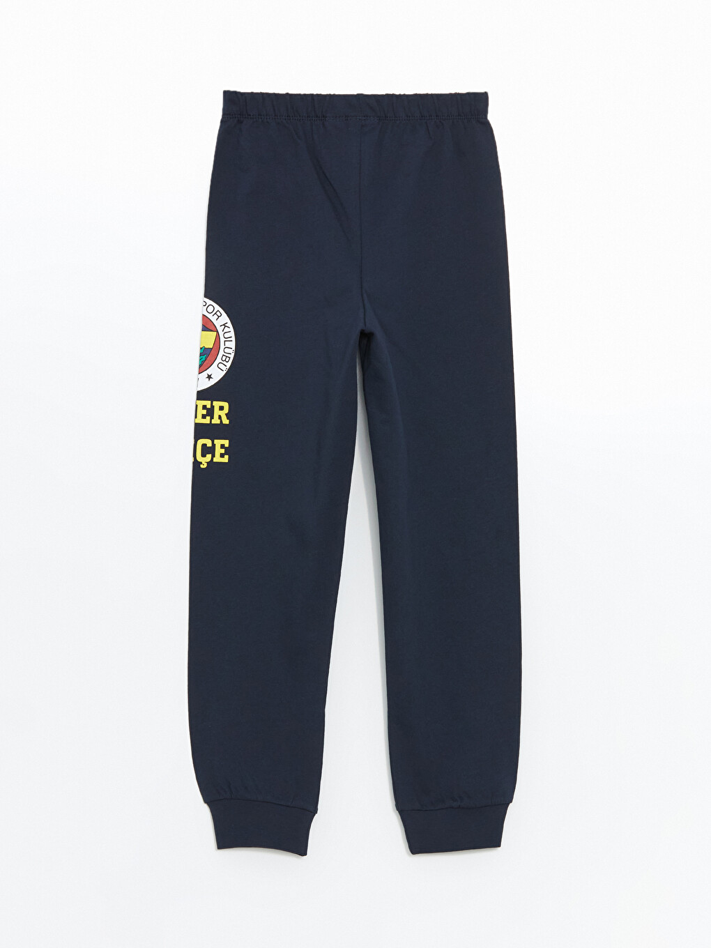 Lacivert Beli Lastikli Fenerbahçe Baskılı Erkek Çocuk Pijama Alt-1