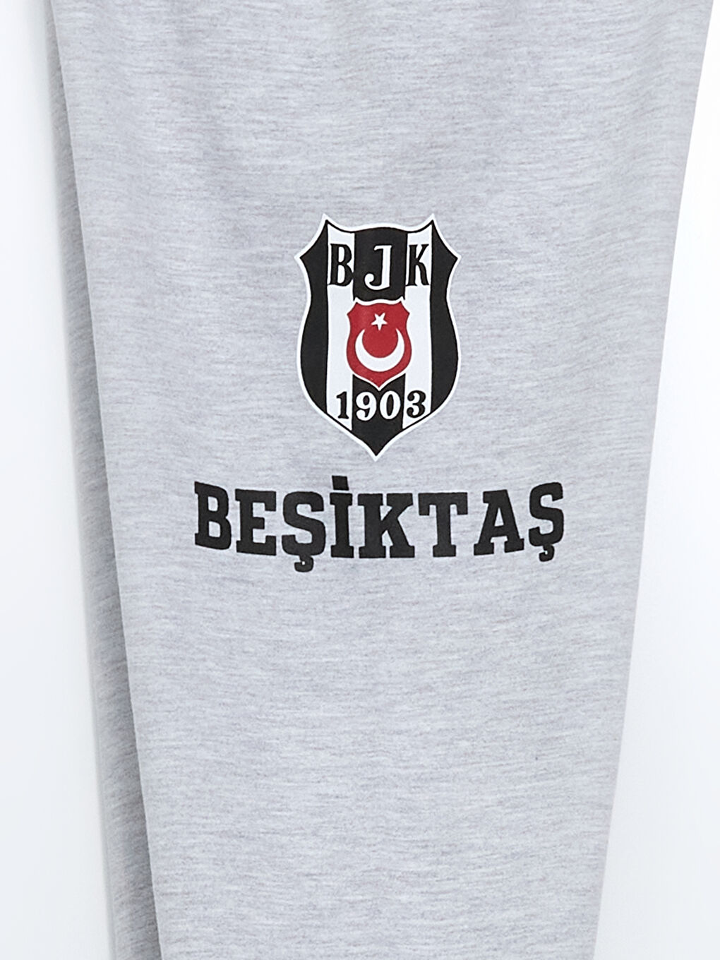 Gri Beli Lastikli Beşiktaş Baskılı Erkek Çocuk Pijama Alt-1