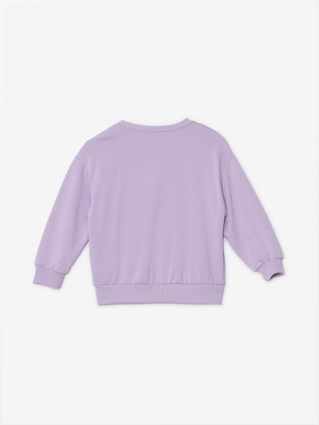 LCW ECO Lila Bisiklet Yaka Kız Çocuk Kalın Sweatshirt - 1