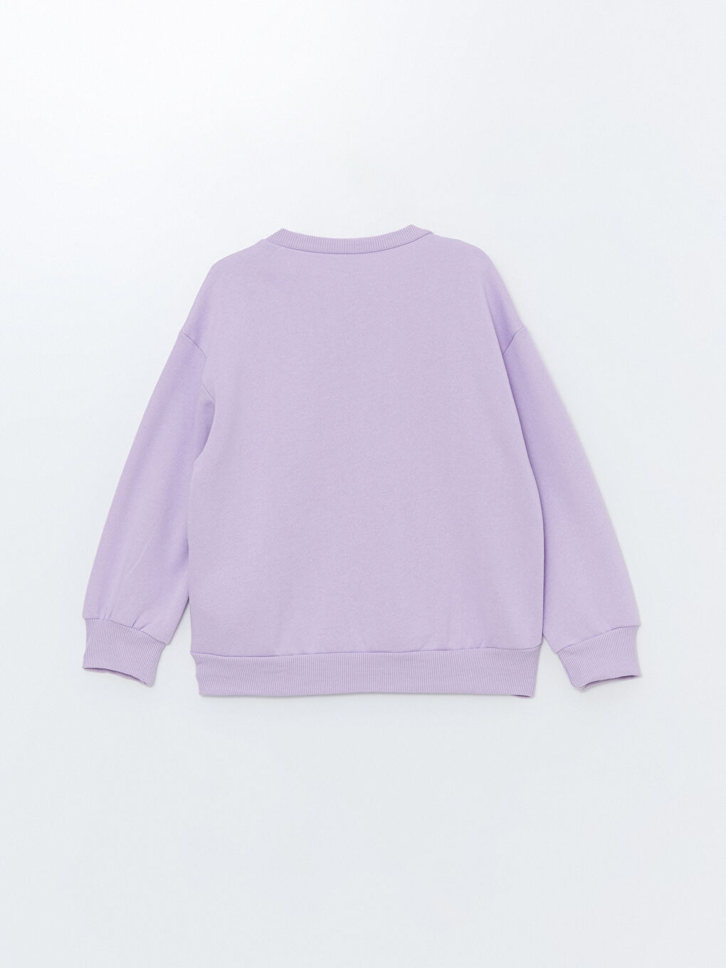 LCW ECO Lila Bisiklet Yaka Basic Uzun Kollu Kız Çocuk Sweatshirt - 2