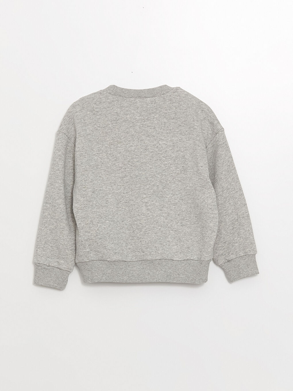 LCW ECO Grey Mel - Lacivert Bisiklet Yaka Baskılı Uzun Kollu Kız Çocuk Sweatshirt - 2