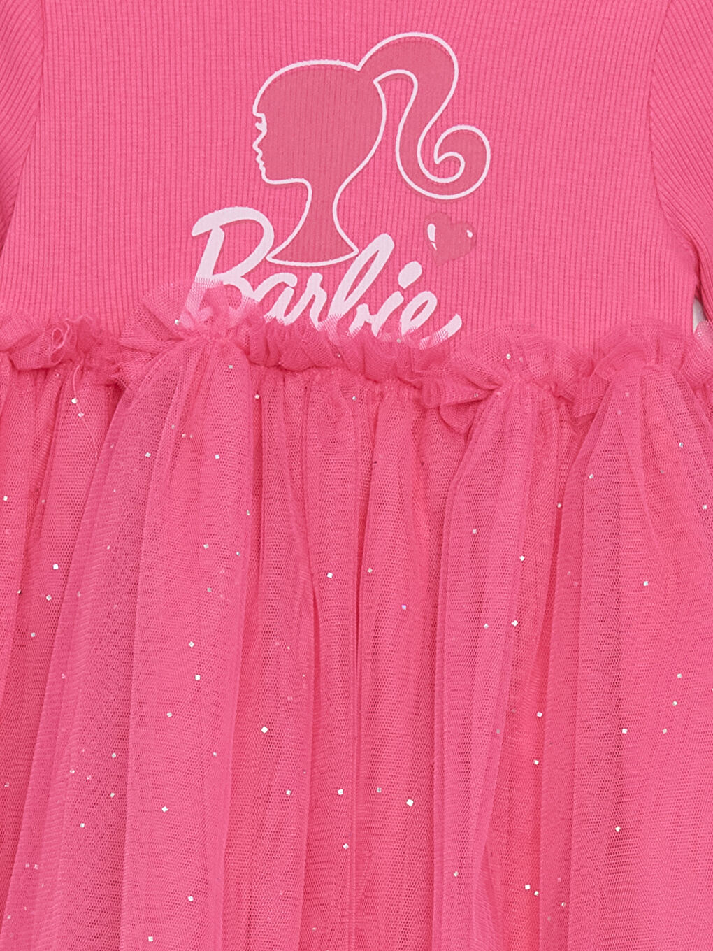 فستان بياقة دائرية بتفاصيل كشكشة-1