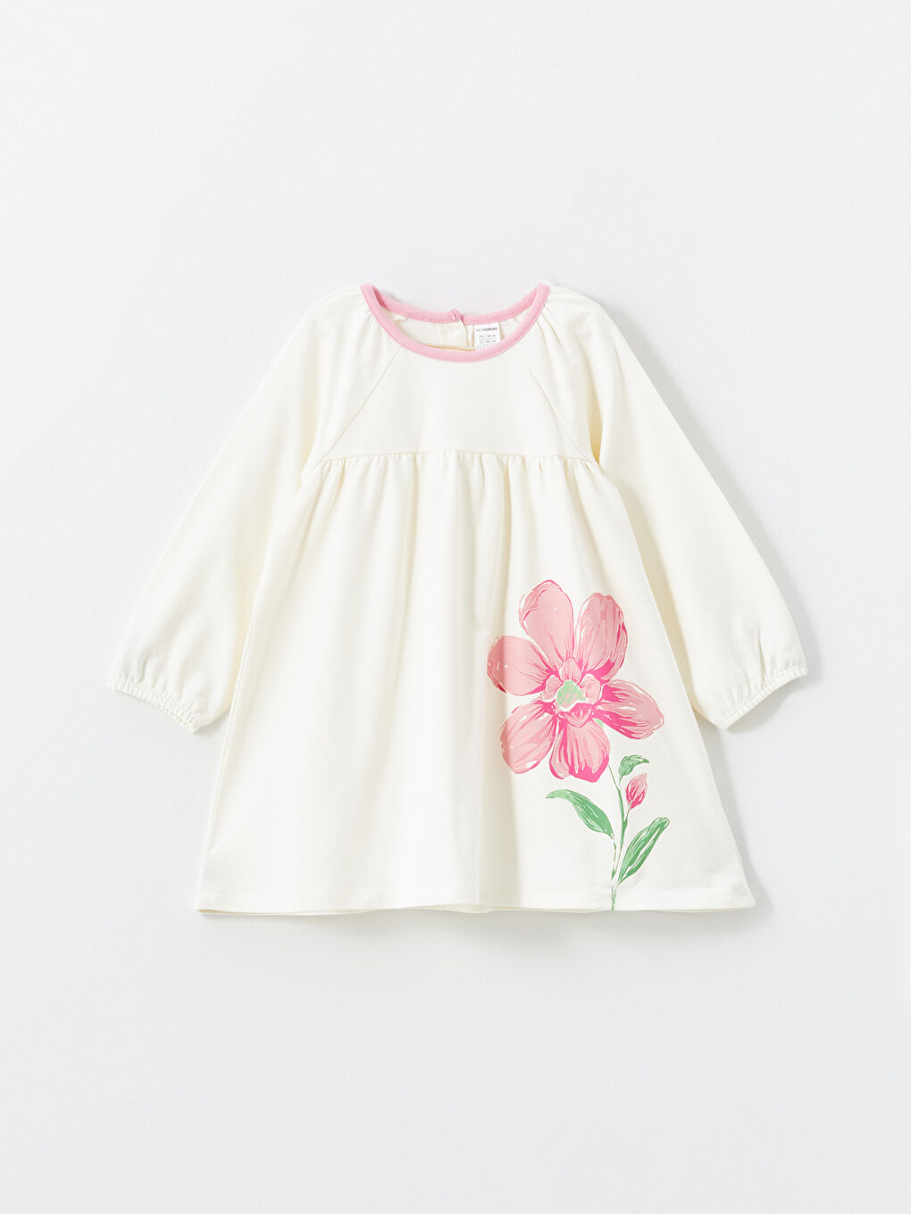 Crew Neck Floral Baby Girls' Dress