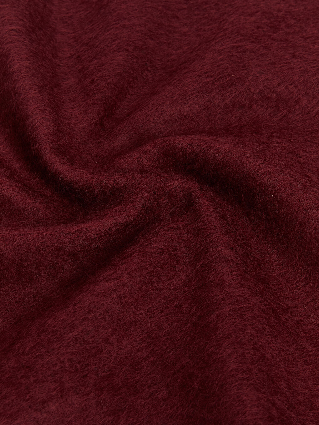 Bordo Düz Püsküllü Kadın Atkı-2