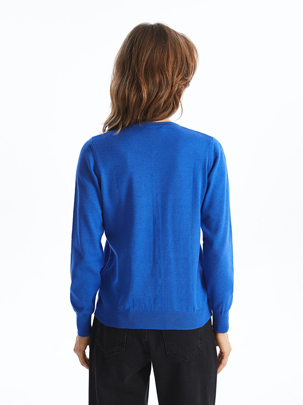 Crew Neck Women's Knitwear Cardigan-3