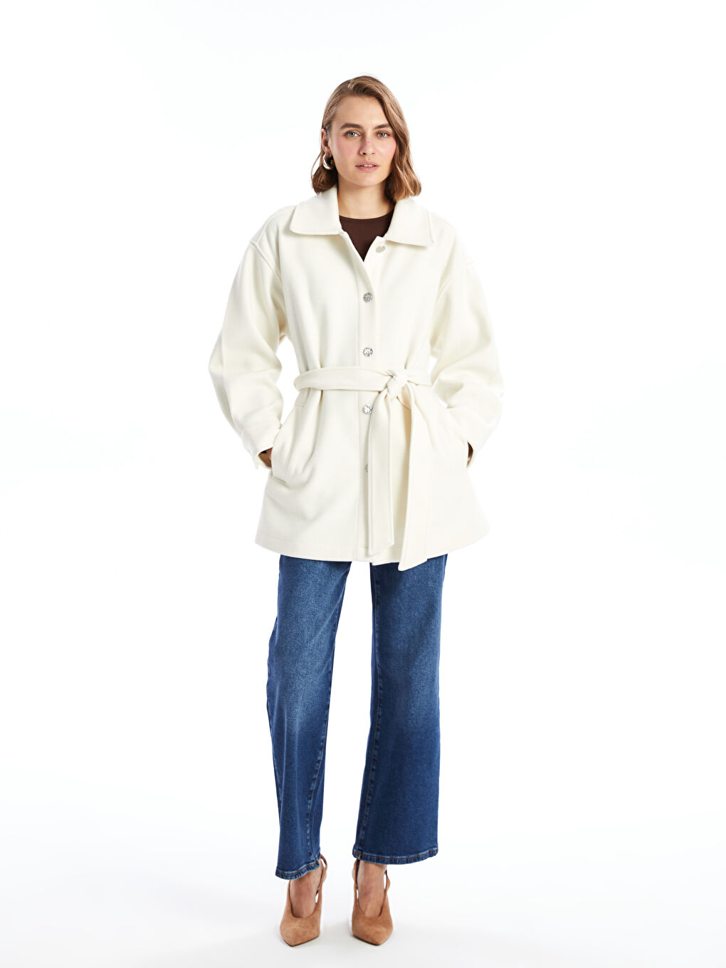 LCWAIKIKI Classic Taschenbesetzte Stein-Knopf-Jacke -W4FP97Z8-FEW