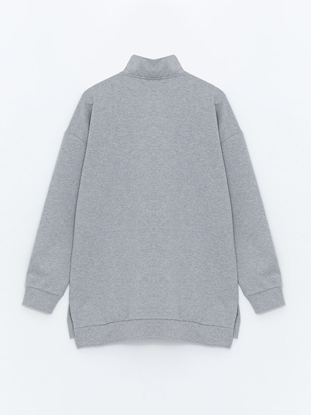 LCW ECO Grey Mel - Lacivert Dik Yaka Kadın Sweatshirt - 5