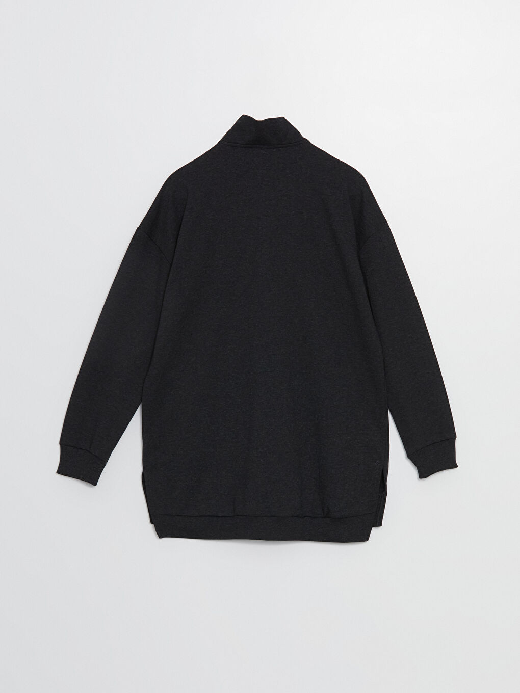 LCW ECO Antrasit Dik Yaka Kadın Sweatshirt - 2