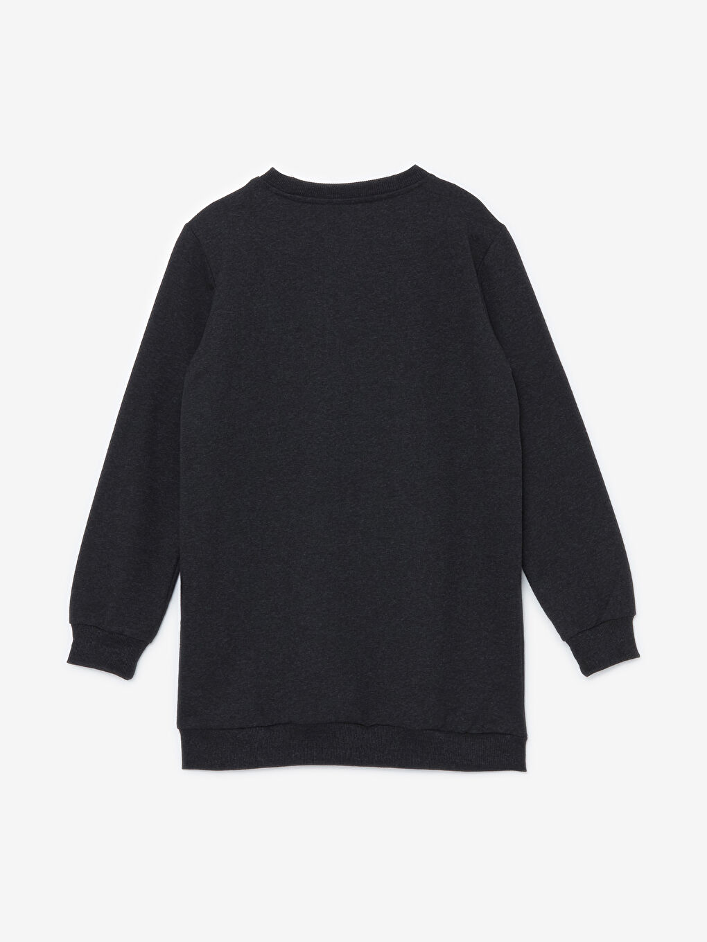 LCW ECO Antrasit Bisiklet Yaka Baskılı Kadın Sweatshirt Tunik - 5