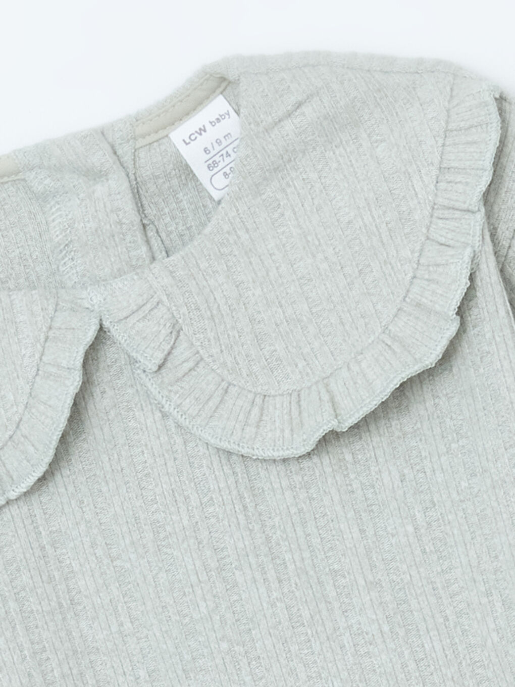 Yeşil Bebe Yaka Fitilli Kız Bebek Sweatshirt-2