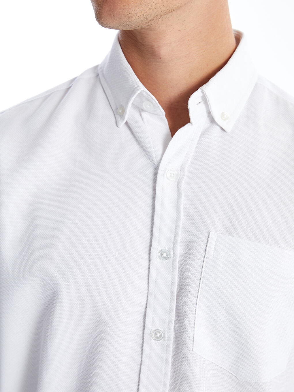 قميص رجالي بأكمام طويلة بقماش دوبي بقصة عادية-2