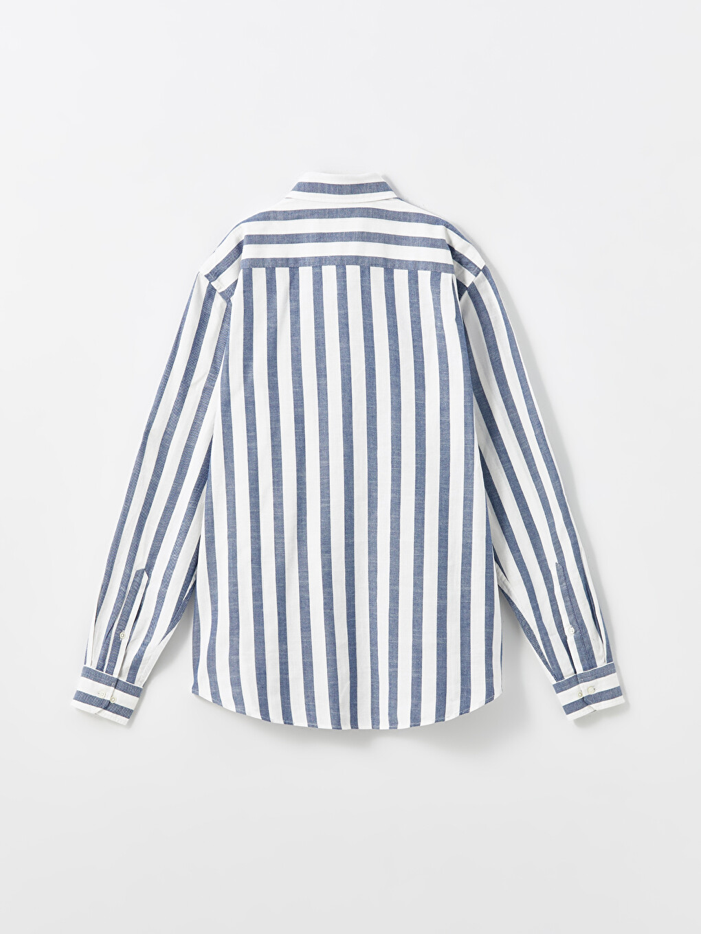 Chemise Rayée À Manches Longues Pour Hommes Coupe Régulière-5