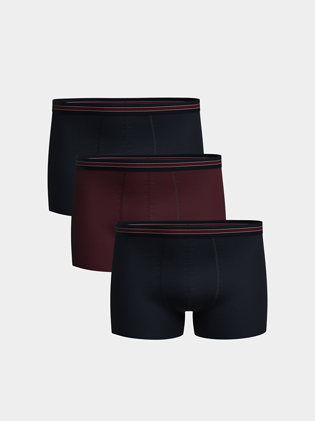 LC WAIKIKI Bordo Standart Kalıp Pamuklu Esnek Erkek Boxer 3'lü