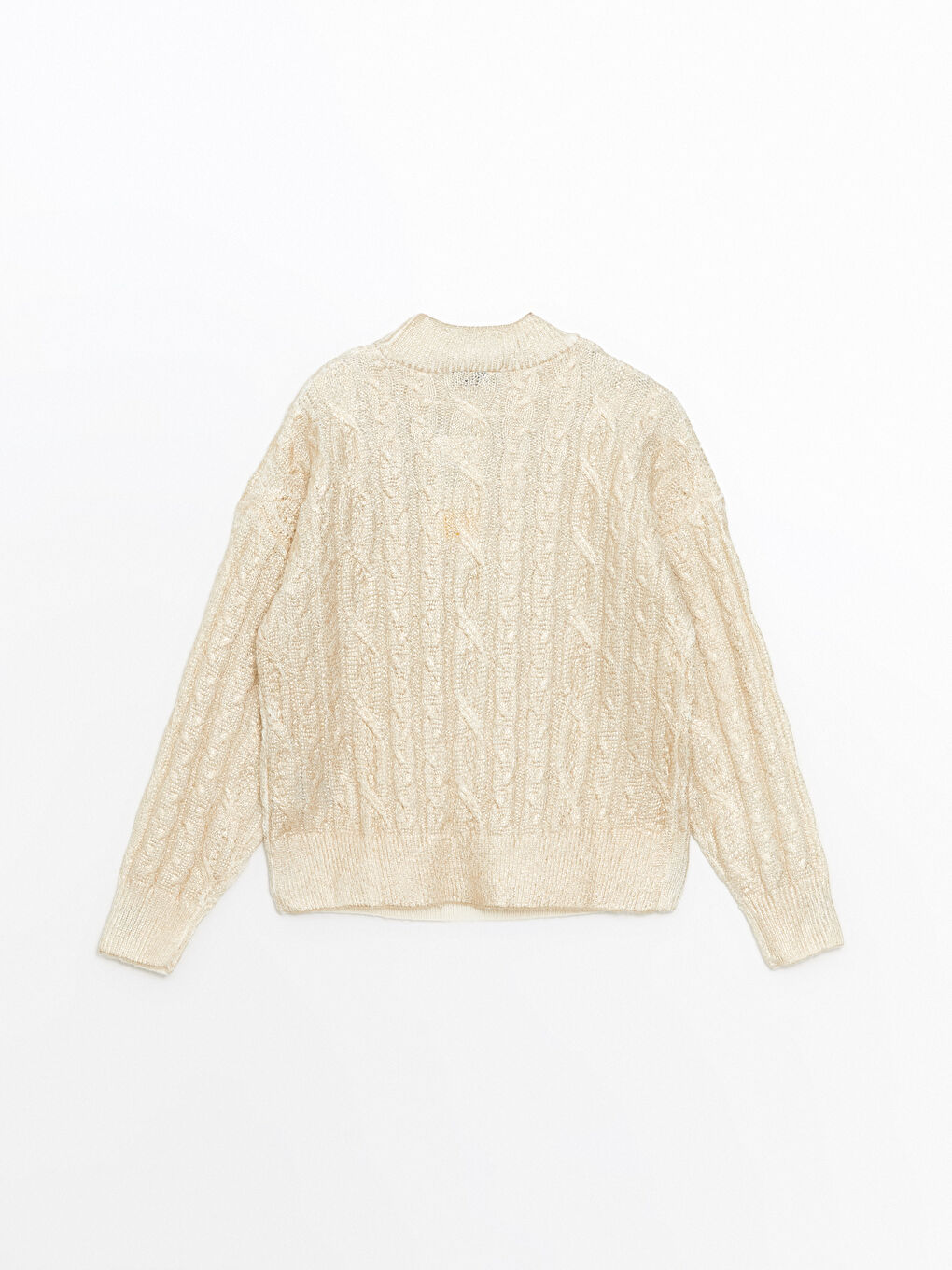 LCW Vision Trichterkragen Gemusterter Strickpullover für Damen -W4FR46Z8-R9J