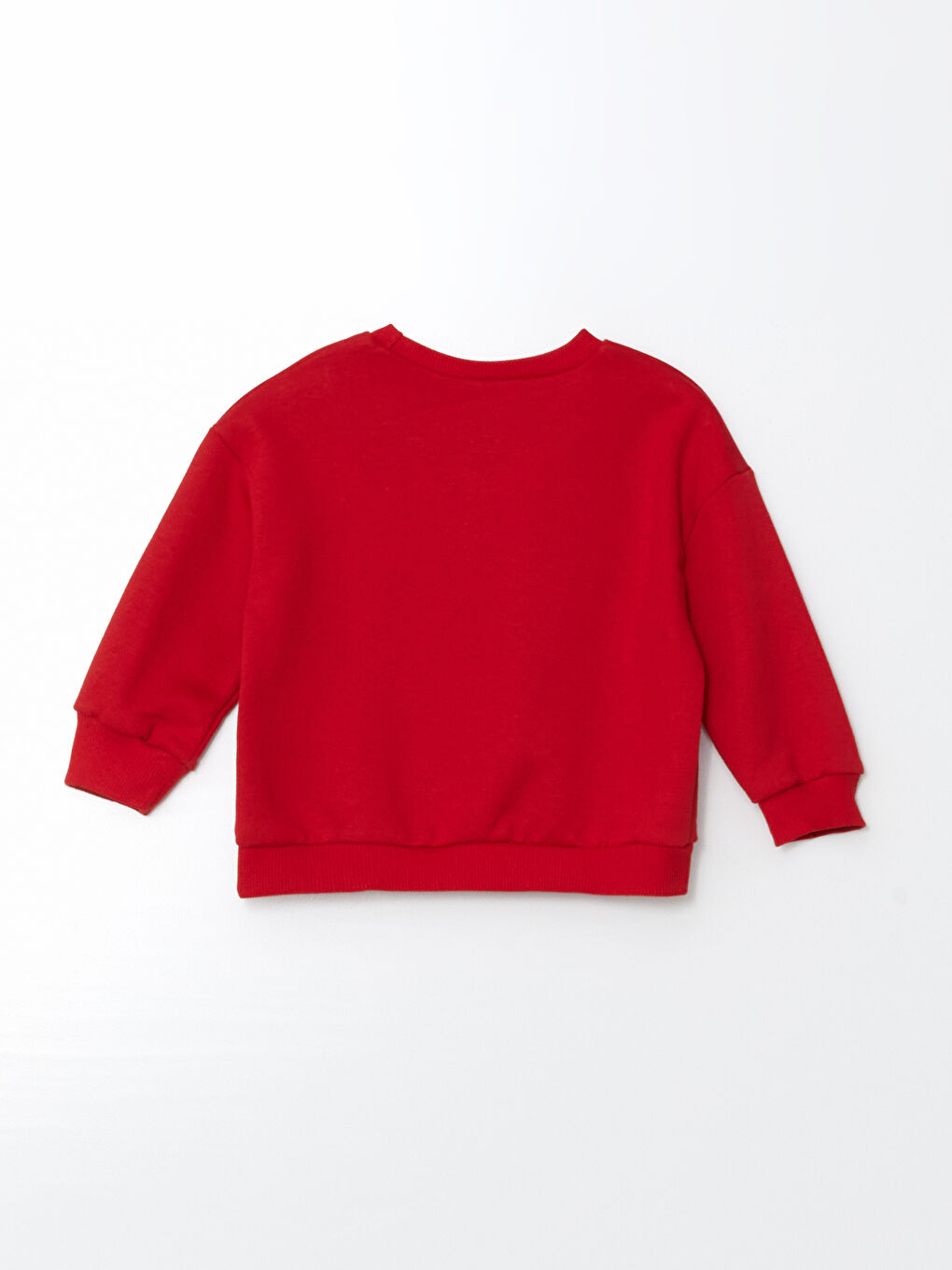 سويت شيرت مطبوع بياقة دائرية تخين للبنات الرضع-1