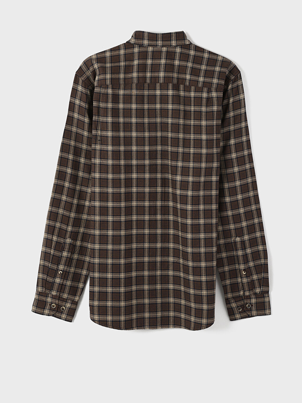 Regular Fit Long Sleeve Plaid Men's Flannel Shirt-1