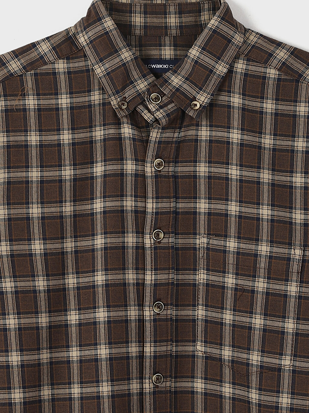 Regular Fit Long Sleeve Plaid Men's Flannel Shirt-3