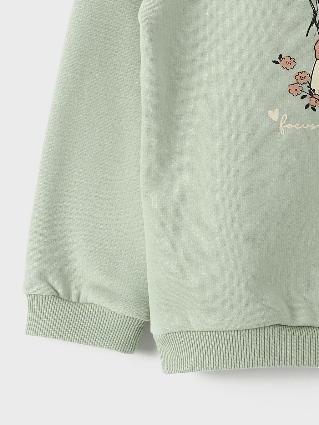 Crew Neck Printed Thick Baby Girls' Sweatshirt-2