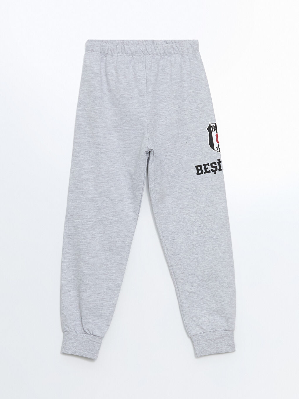 Siyah Bisiklet Yaka Beşiktaş Baskılı Erkek Çocuk Pijama Takımı-4