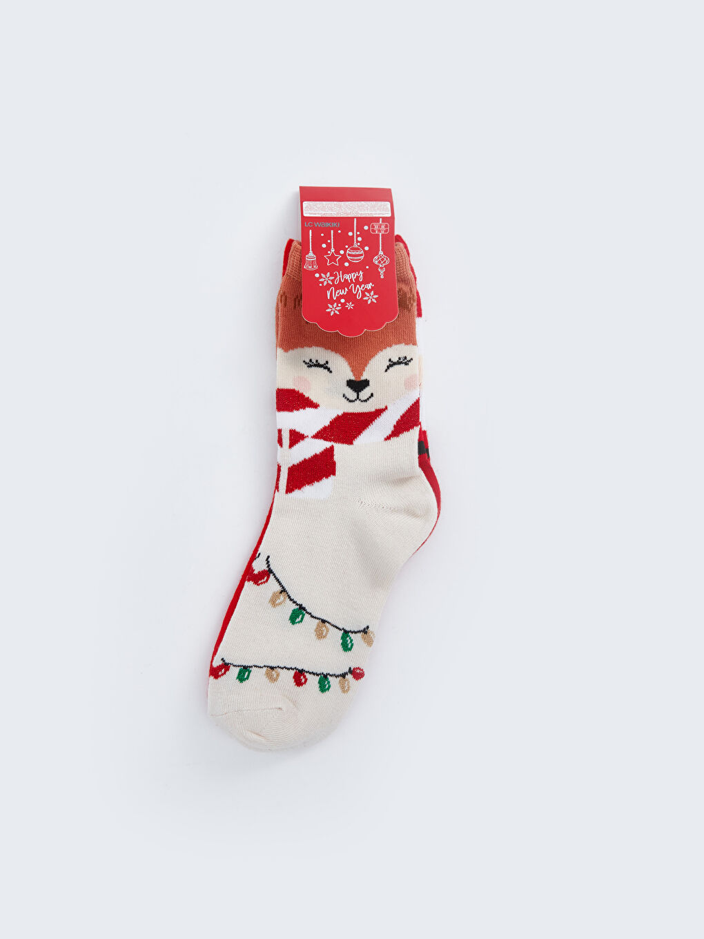 LCW Kids Christmas Themed Girls' Ankle Socks 2 Pack -W4FU19Z4-GYE