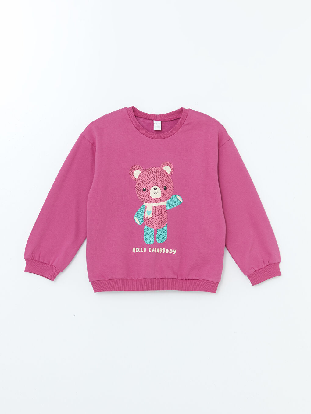 سويت شيرت ياقة دائرية تخين مطبوع بنات رضع - مجموعة من 2-1