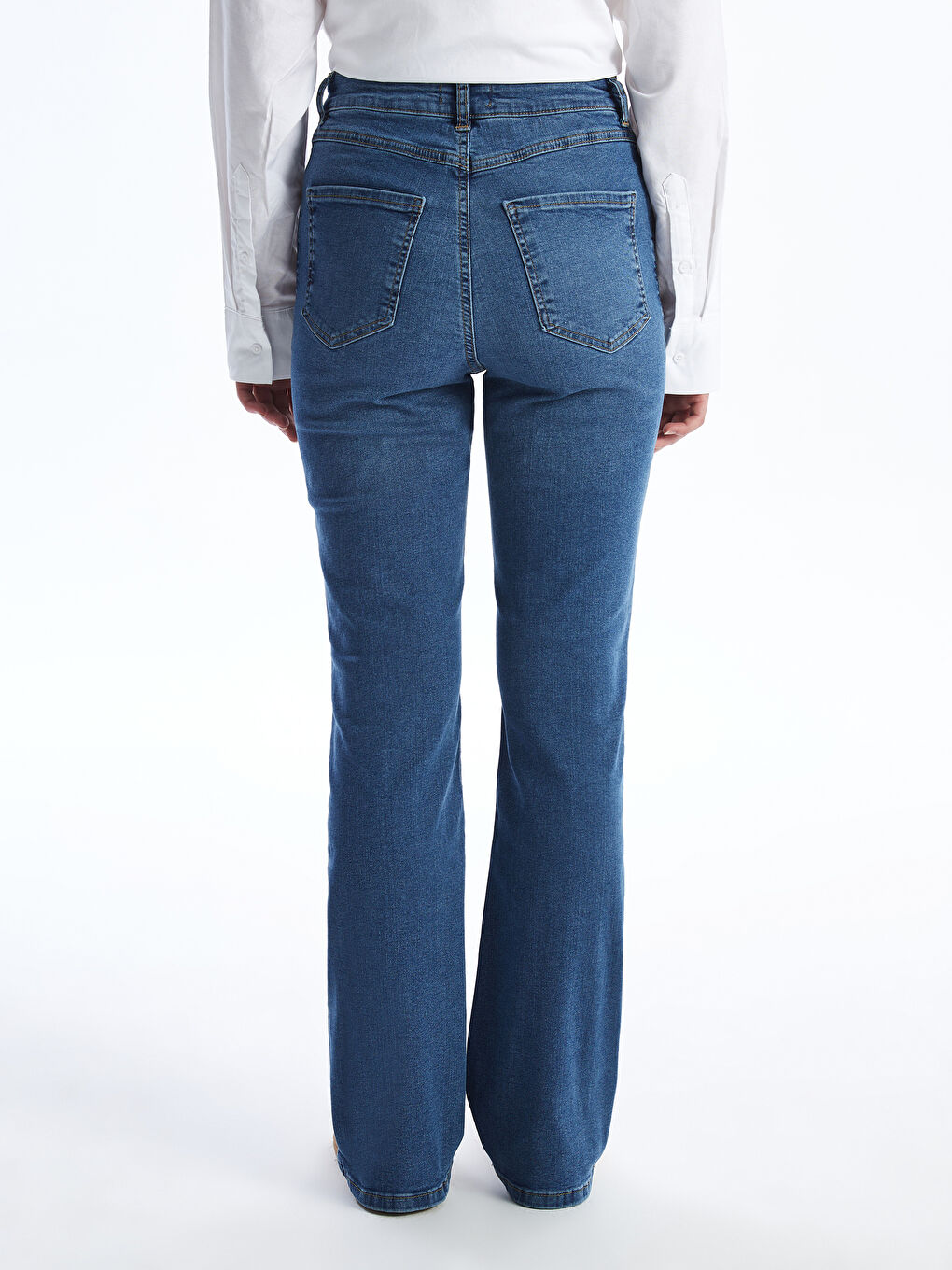 LCW Jeans Orta İndigo Rodeo Mars Flare Kadın Jean Pantolon - 3