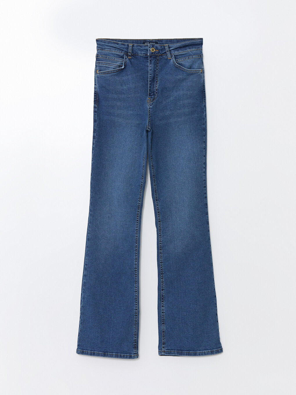 LCW Jeans Orta İndigo Rodeo Mars Flare Kadın Jean Pantolon - 4