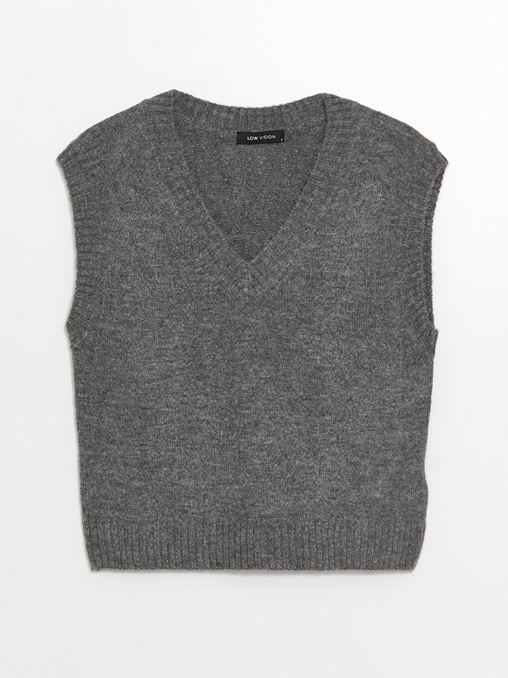 LCW Vision Gilet pull en tricot sans manches à encolure en V pour Femmes -W4FV40Z8-VYV
