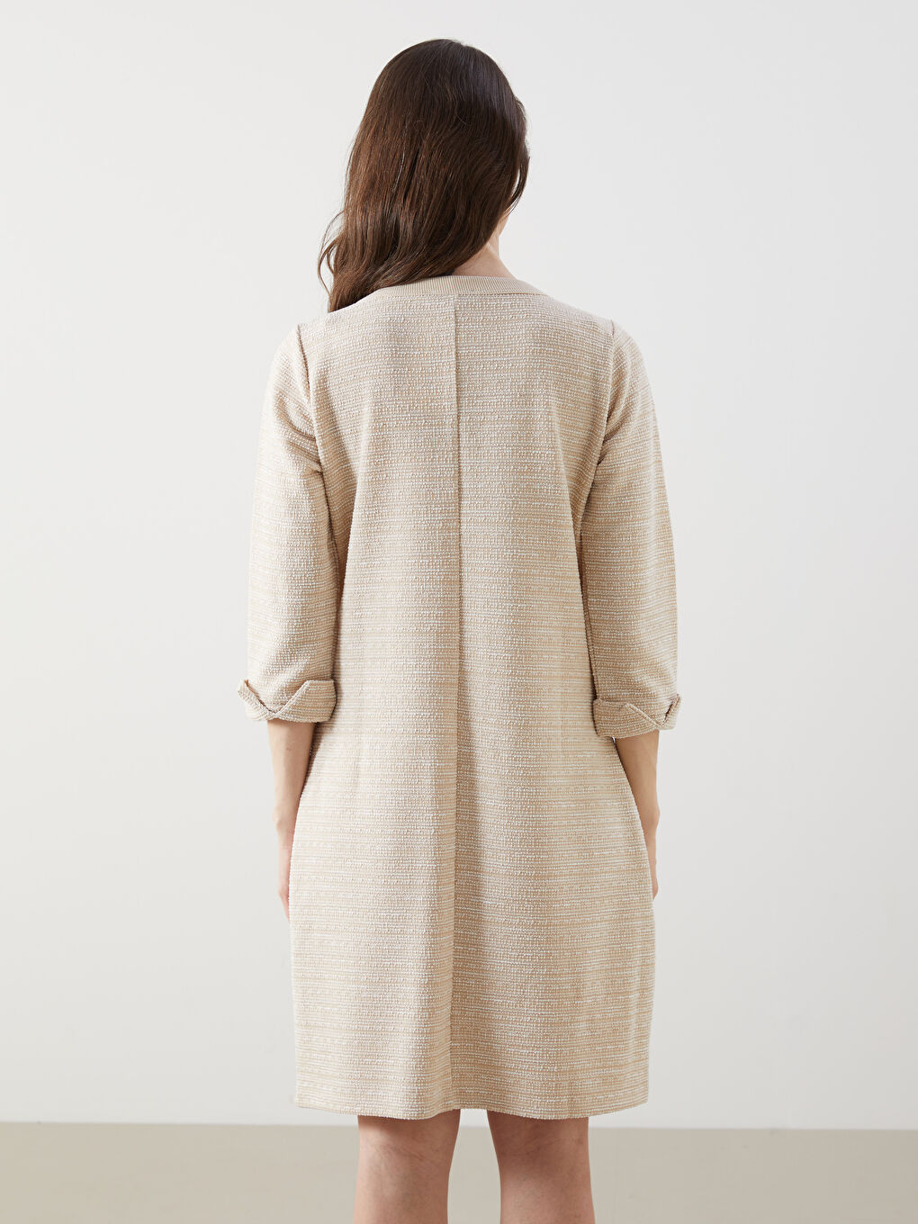 LCW Grace Crew Neck Patterned Women's Dress -W4FV96Z8-MHK