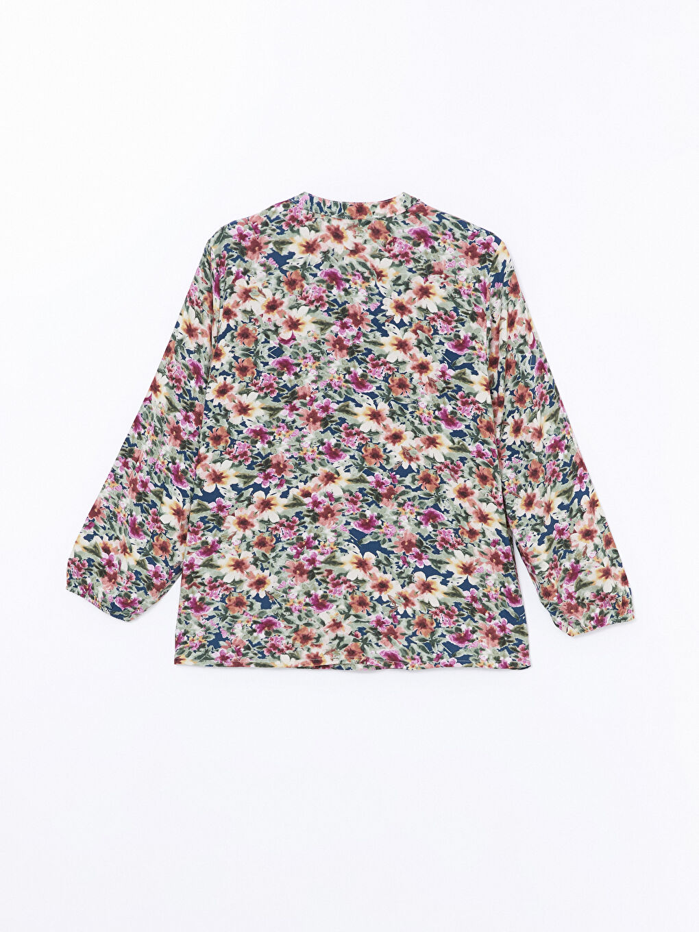 LCWAIKIKI Classic Tie Neck Floral Oversize Women's Blouse -W4FY16Z8-F9C