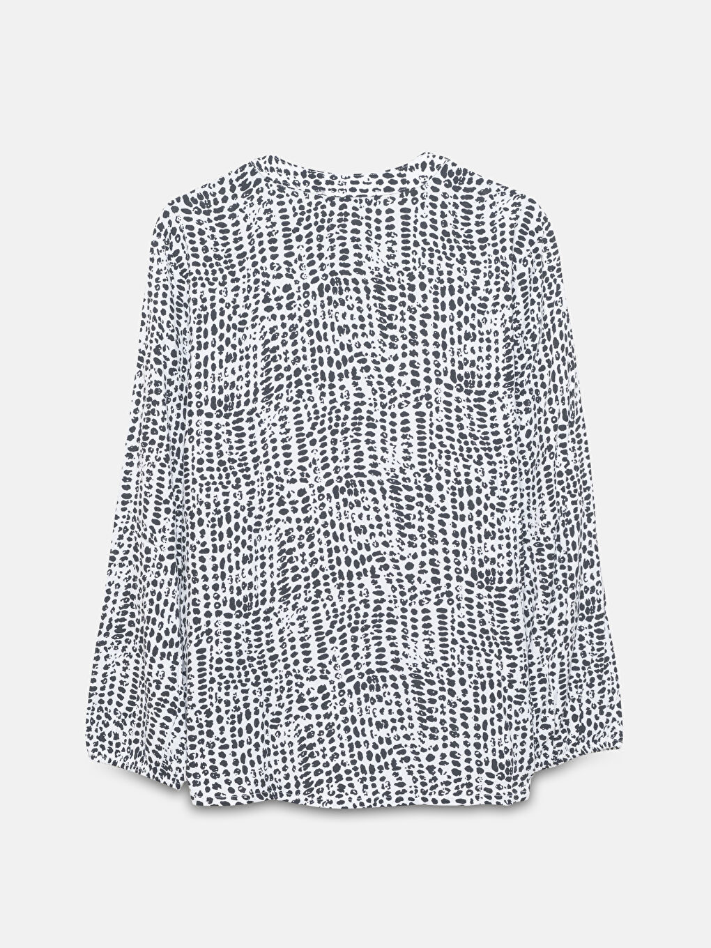 LCWAIKIKI Classic Tie Neck Patterned Oversize Women's Blouse -W4FY16Z8-LQJ