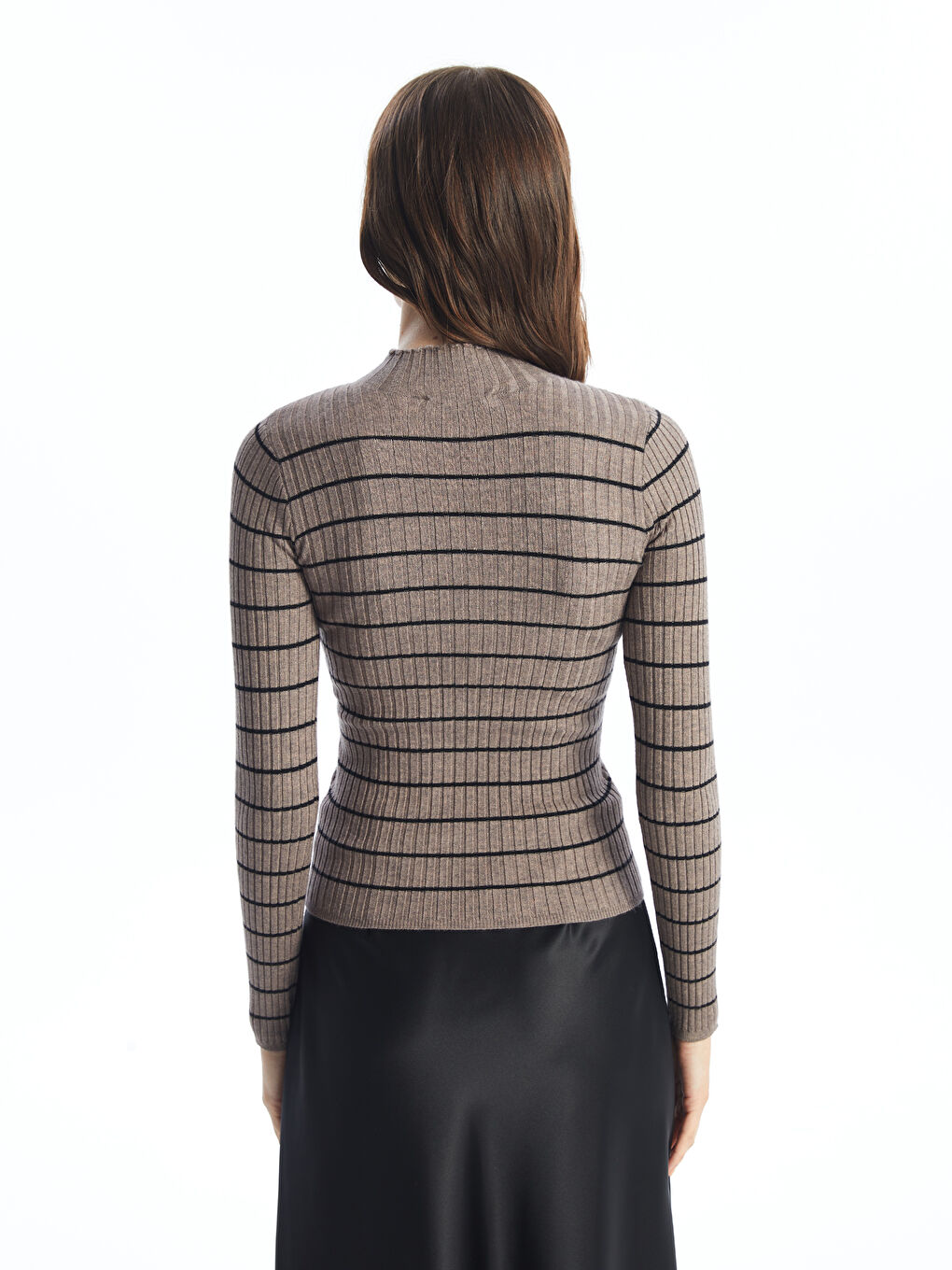 LCW Vision Halbhoher Rollkragen Strukturierter Damen Strickpullover -W4FY17Z8-LEW