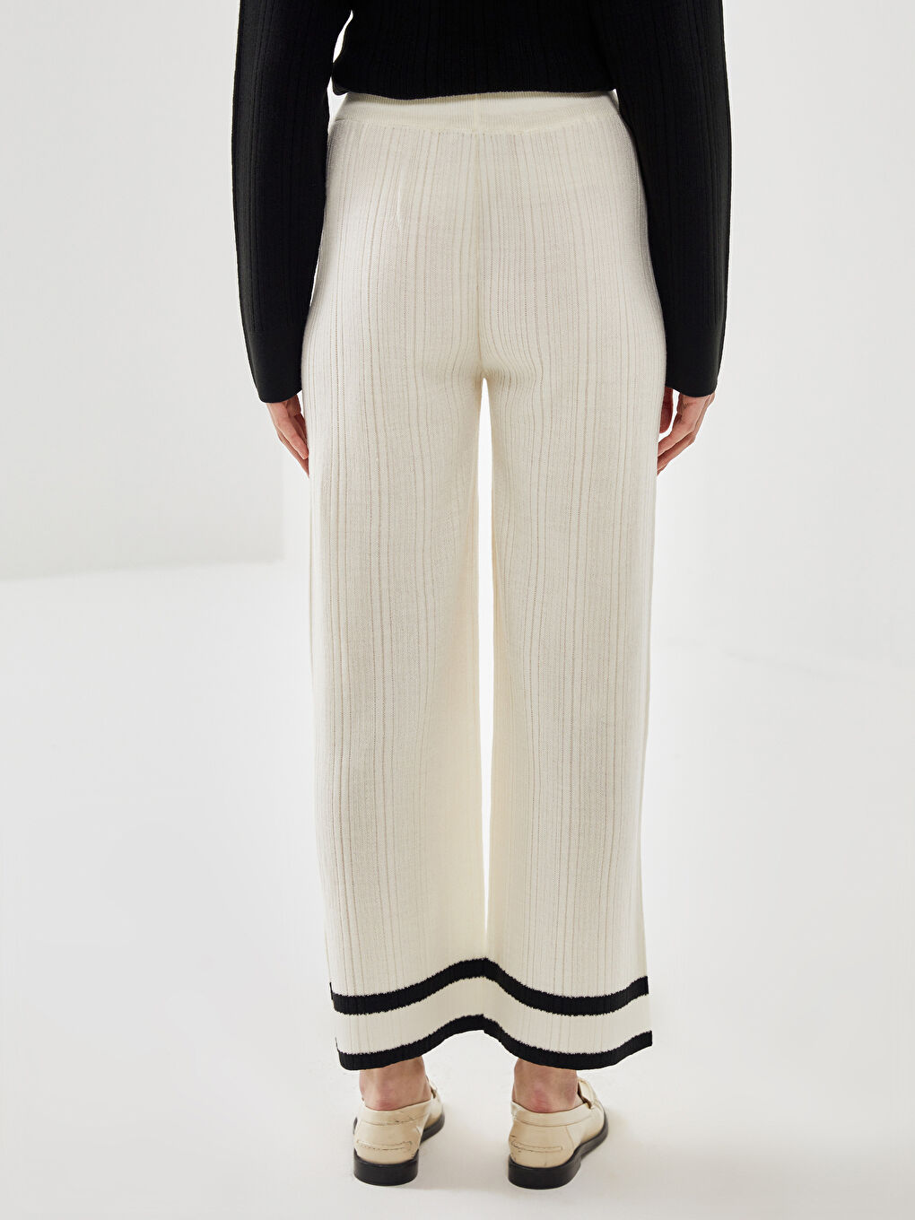 Elasticated Waist Women's Knitwear Trousers -W4FY29Z8-LEG