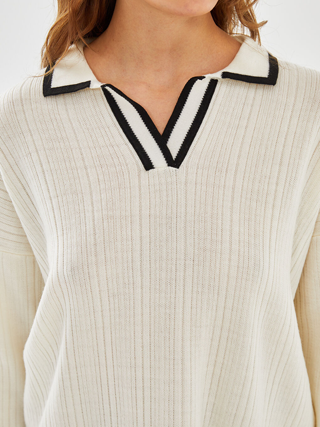 Pull-over Rayé à Col roulé pour Femmes en Tricot-2