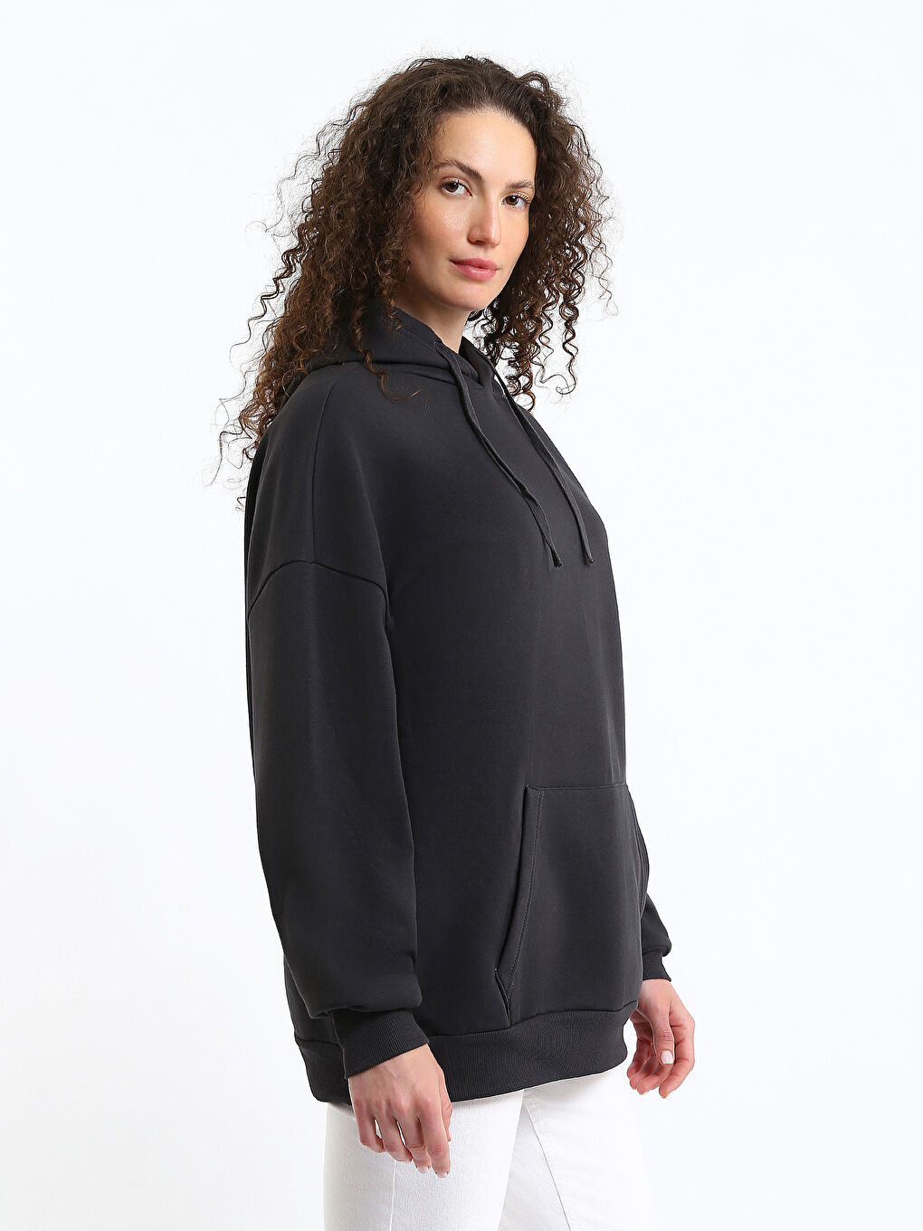 Sweat À Capuche Épais Pour Femmes Surdimensionné-3