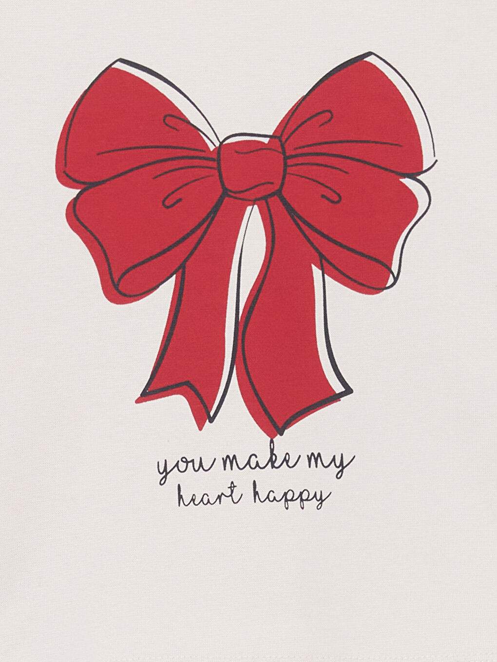 Crew Neck Long Sleeve Printed Girls' T-Shirt-1