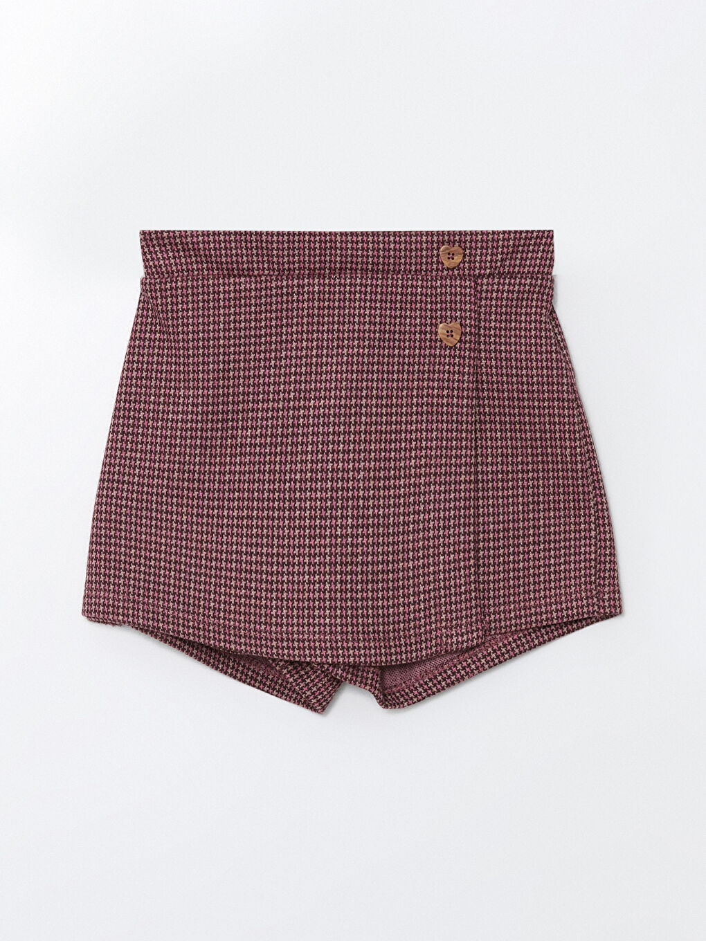 Pembe Desenli Kız Çocuk Şort Etek