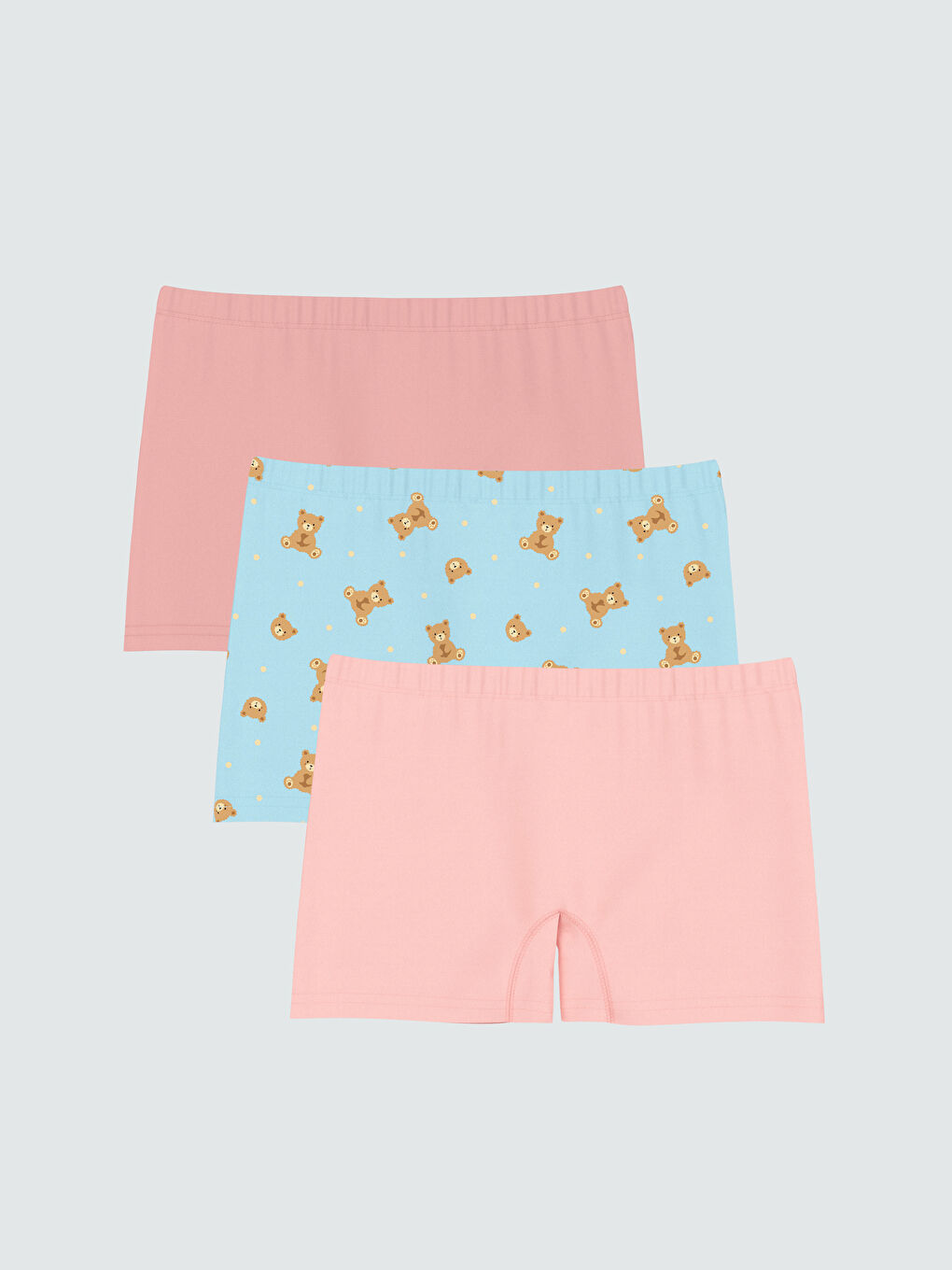 LC Waikiki Teddy Bear Printed Girls' Boxer 3-pack -W4FY56Z4-G7Z