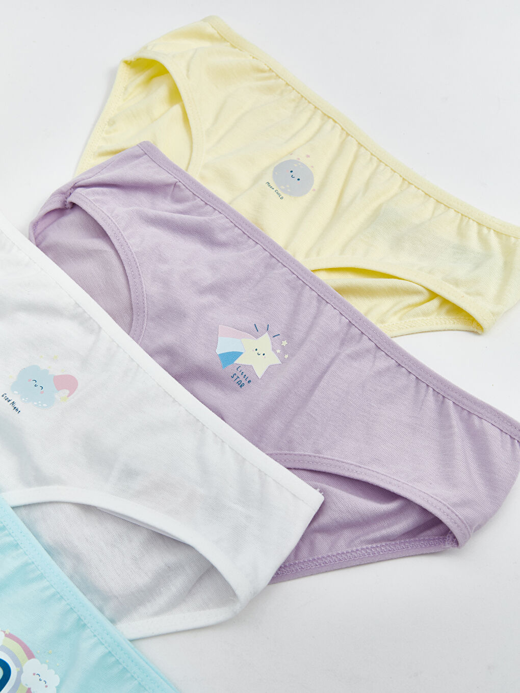 Pembe Baskılı Kız Çocuk Külot 5'li-1