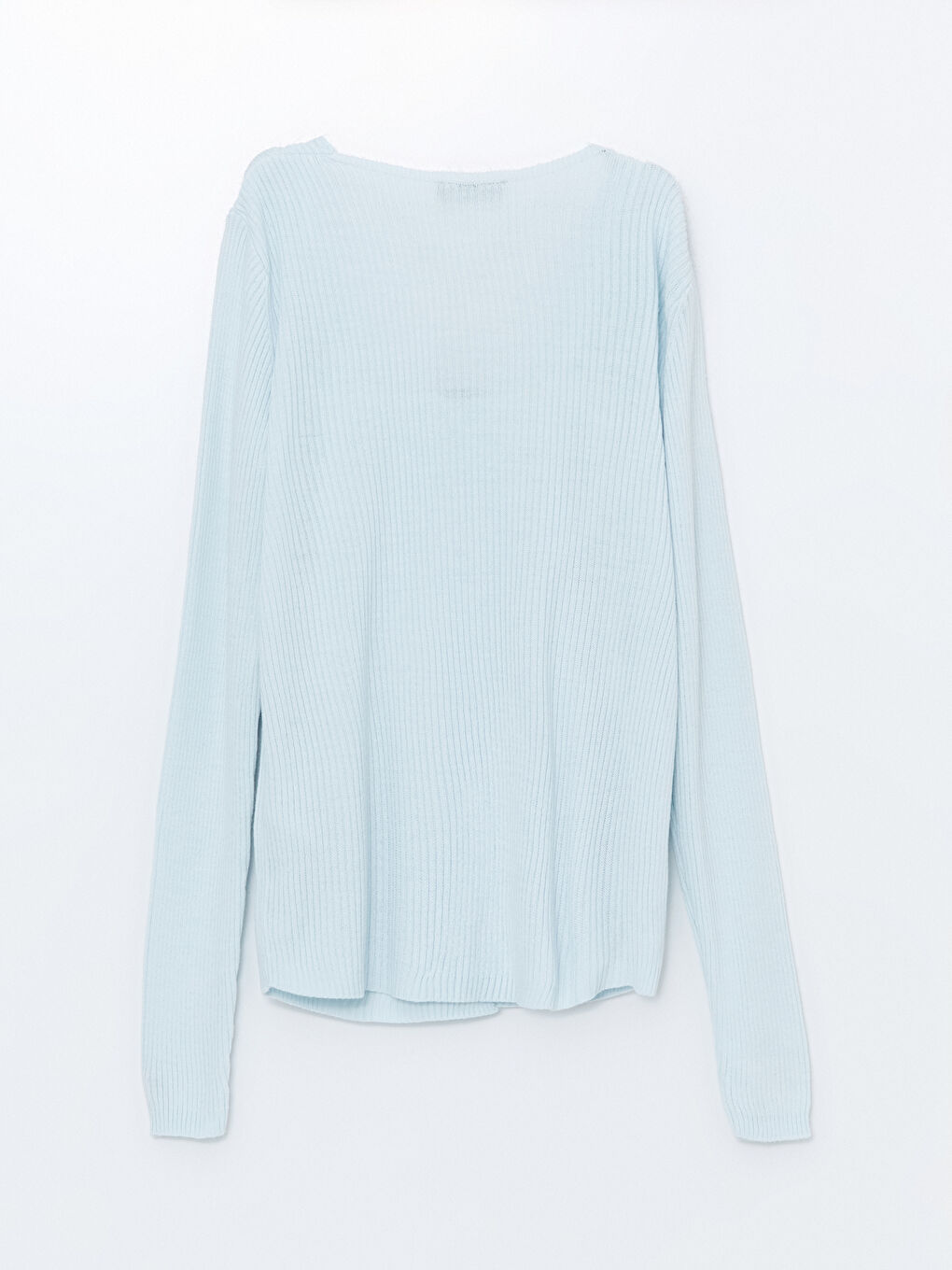 Mavi V Yaka Kadın Triko Hırka-1