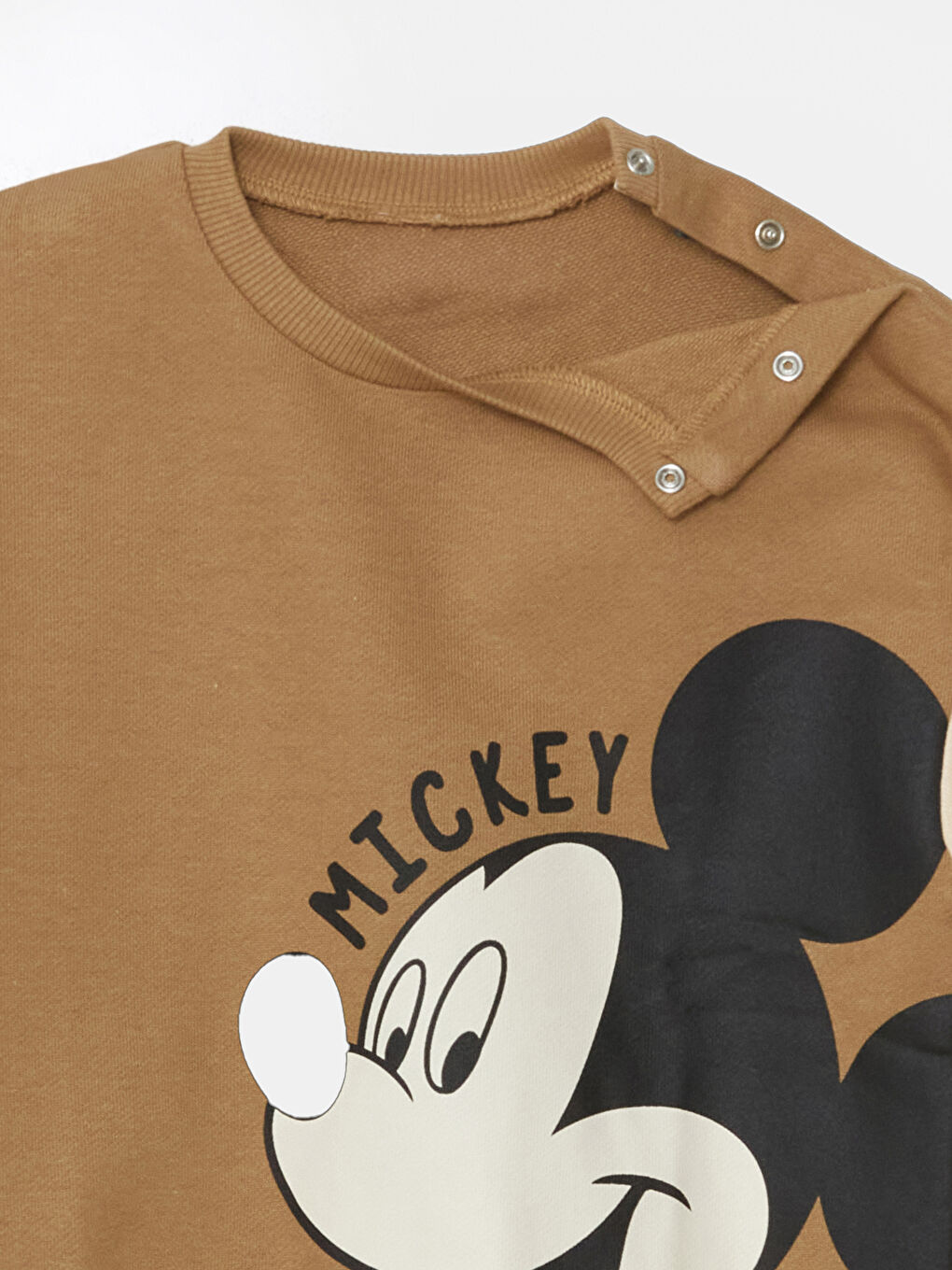 LCW baby Kahverengi Mickey Mouse Baskılı Erkek Bebek Eşofman Takım - 3