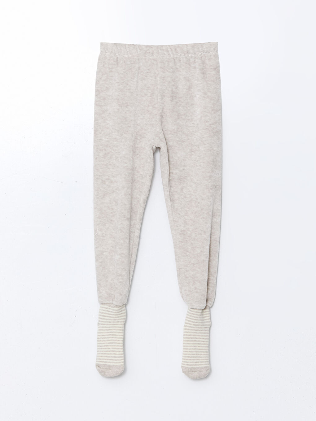 Kahverengi Beli Lastikli Çoraplı Erkek Bebek Pijama Alt