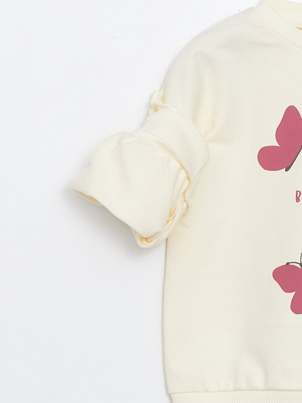 طقم بلوزة كم طويل بياقة دائرية مطبوعة للبنات الرضع مع بنطلون ضيق - مجموعة من قطعتين-2