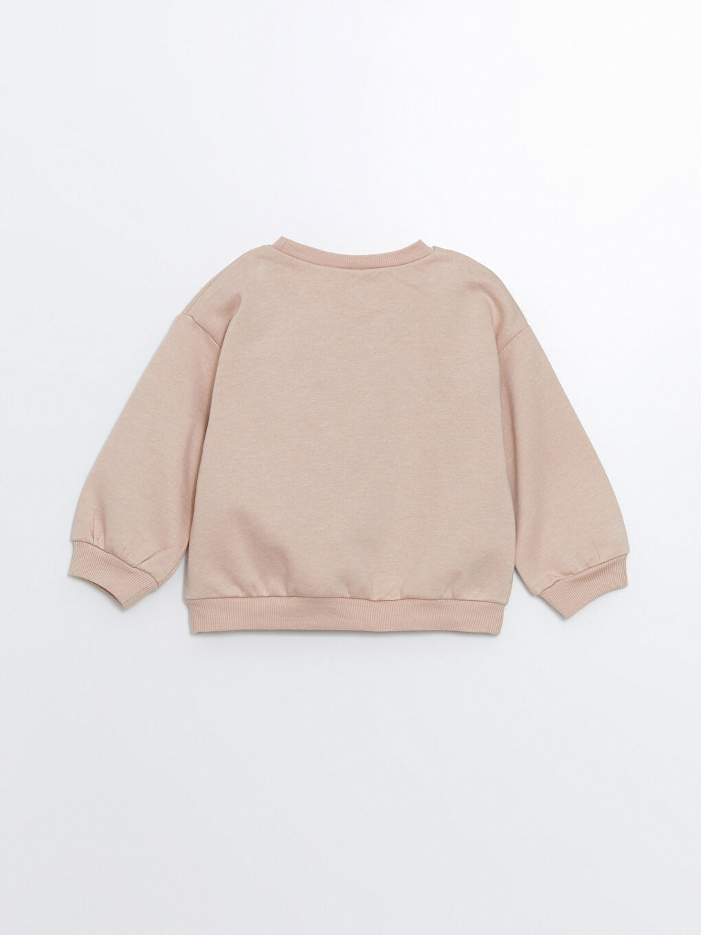 LCW baby Pembe Bisiklet Yaka Kalın Bambi Baskılı Kız Bebek Sweatshirt - 1