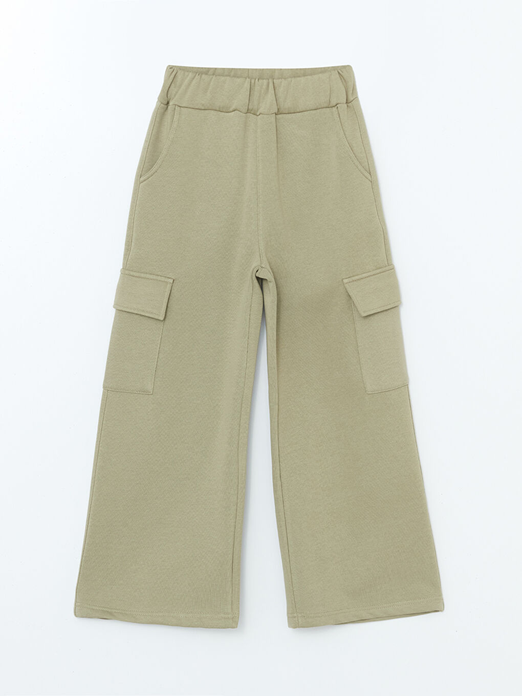 بنطلون رياضي للبنات بجيوب كارجو وخصر مرن