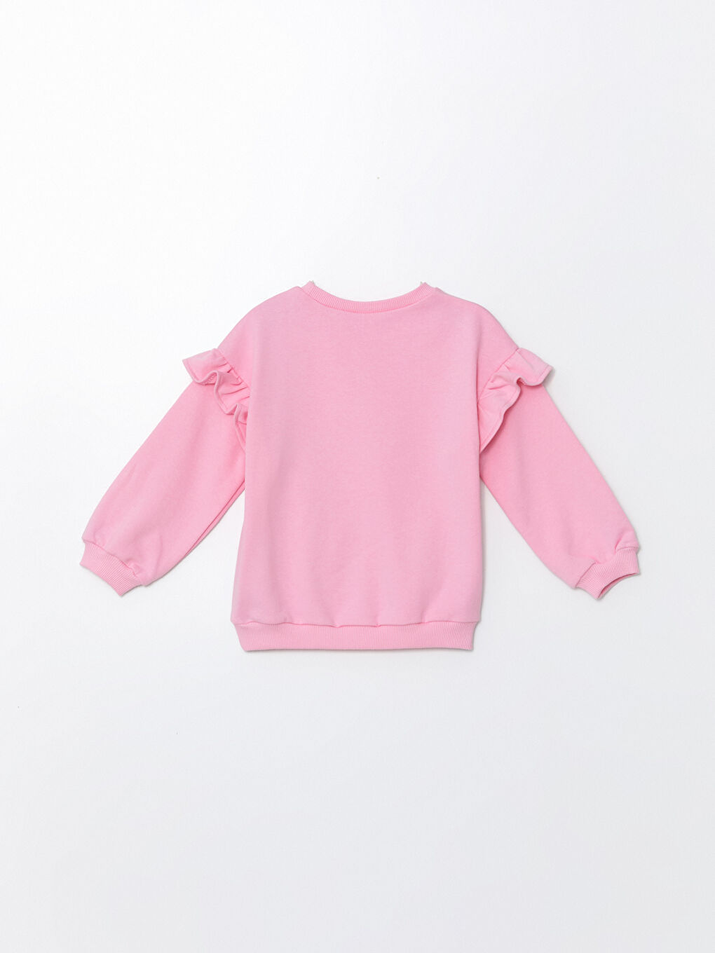 LCW Kids Pembe Leylak Bisiklet Yaka Barbie Baskılı Kız Çocuk Sweatshirt - 2