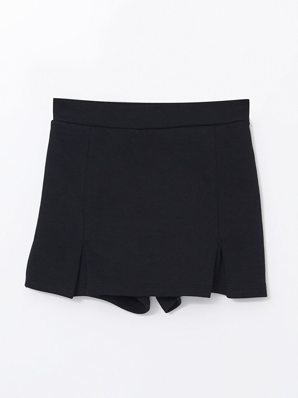 شورت للبنات بخصر مرن أساسي-2