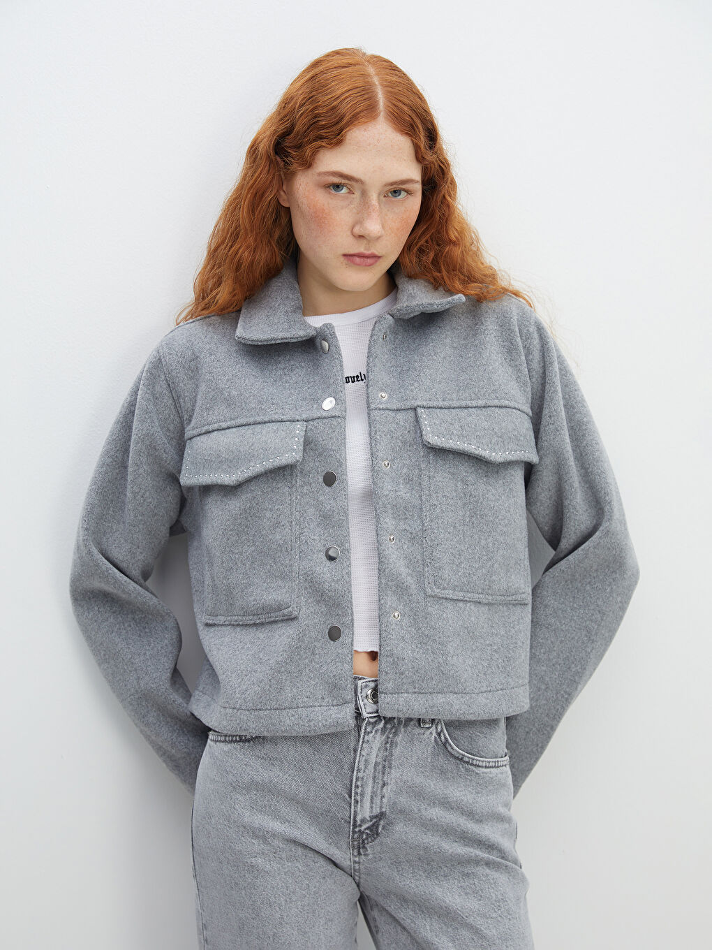 LCW Vision Cachet Damen Hemdjacke -W4G419Z8-JMD