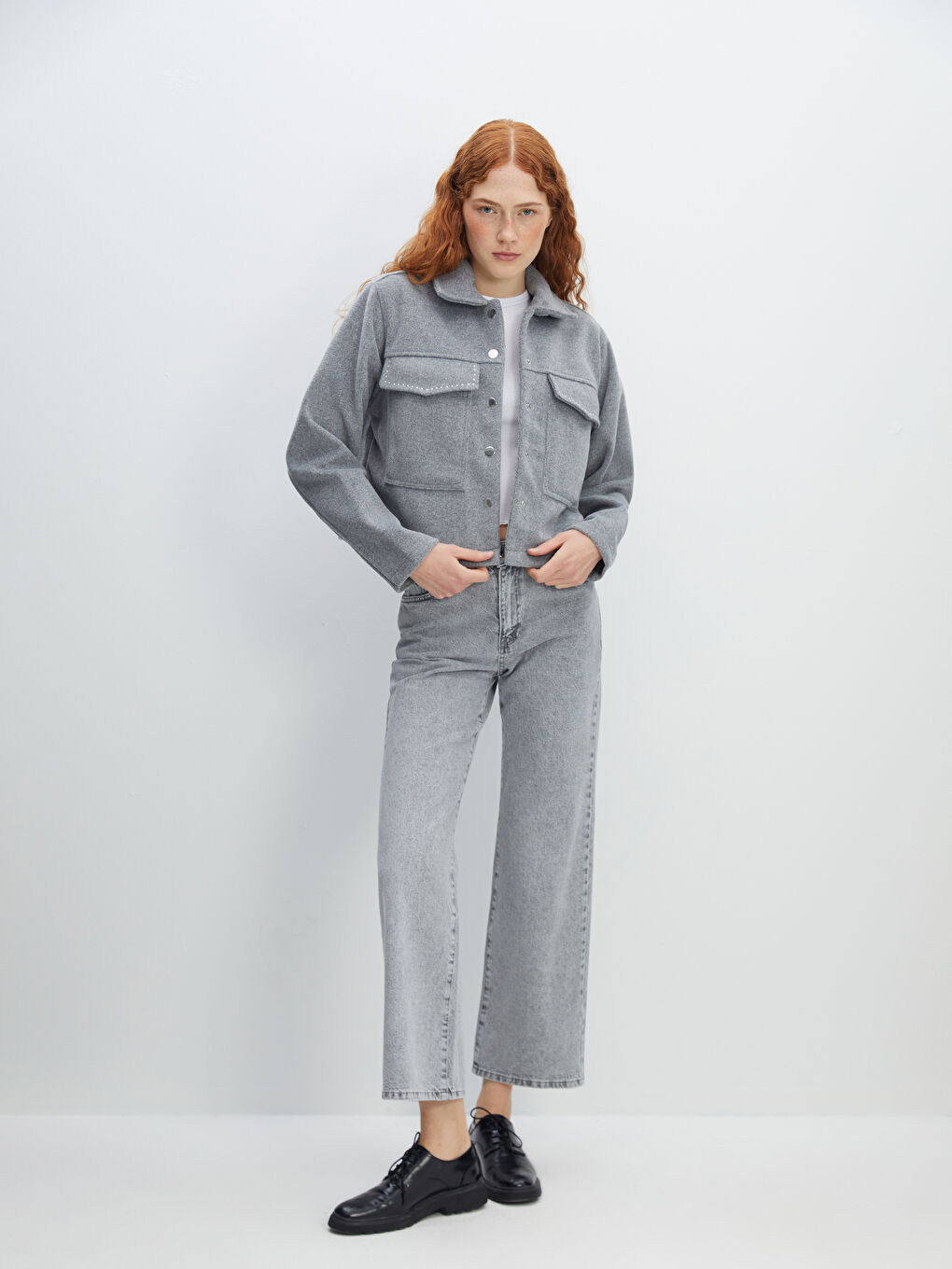 LCW Vision Cachet Damen Hemdjacke -W4G419Z8-JMD