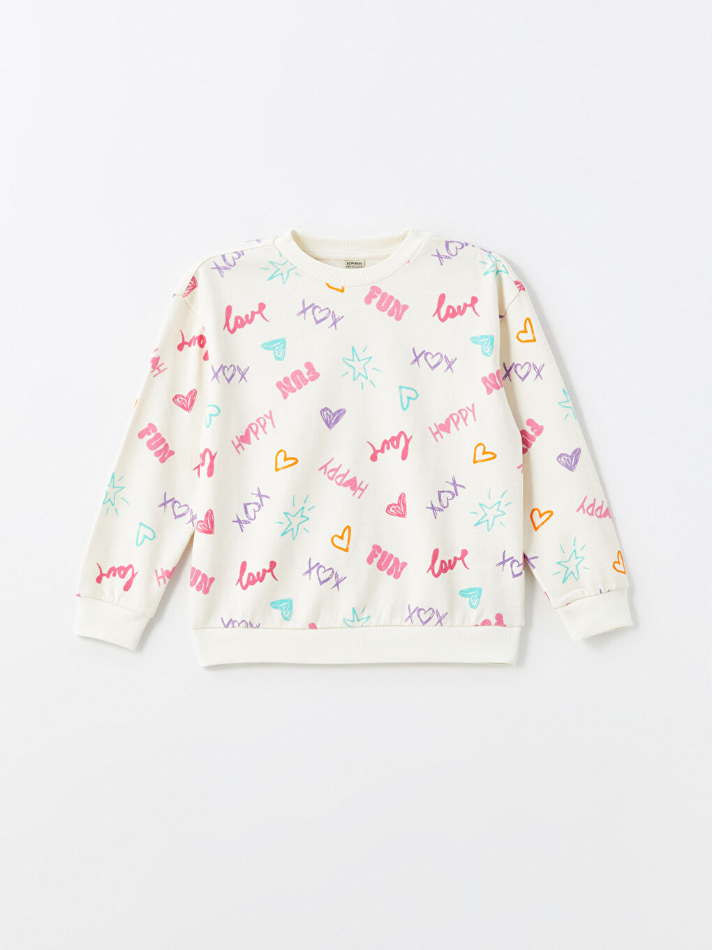 LCW Kids Rundhalsausschnitt Sweatshirt für Mädchen 2er-Pack -W4G519Z4-QWM